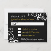 Masquerade Reply Cards RSVP Karte (Rückseite)