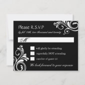 Masquerade Reply Cards RSVP Karte (Rückseite)