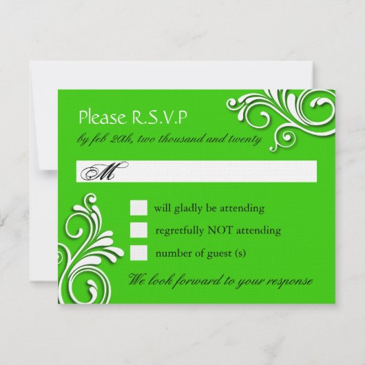 Masquerade Reply Cards RSVP Karte (Rückseite)