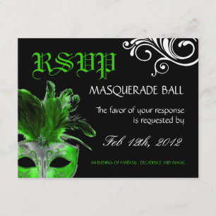 Masquerade Reply Cards RSVP Karte