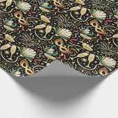 Masquerade Roaring Twenties New Year Pattern Geschenkpapier (Ecke)