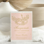 Masquerade Rosa Glitzer Maske Budget Sweet 16