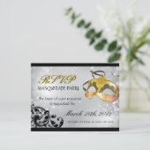 Masquerade RSVP-Karten RSVP Karte (Stehend Vorderseite)