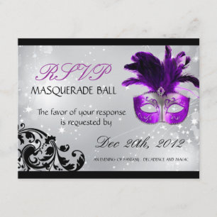 Masquerade RSVP-Karten RSVP Karte