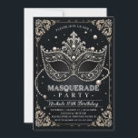 Masquerade Schwarz-weiß Geburtstag Einladung Party<br><div class="desc">Masquerade Schwarz-weiß Geburtstag Einladung Party</div>