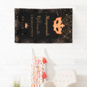 Masquerade schwarzer Glitzer Staub Sweet 16 Banner (Insitu)