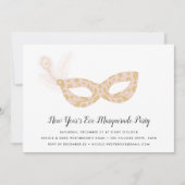 Masquerade Silvester-Party Einladung (Vorderseite)