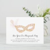 Masquerade Silvester-Party Einladung (Stehend Vorderseite)