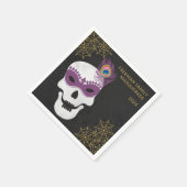 Masquerade Skull Halloween-Party Napkin Serviette (Ecke)