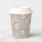 Masquerade Sweet 16 Bead Masken Rose Gold ID1032 Pappbecher (Vorderseite)