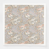 Masquerade Sweet 16 Bead Masken Rose Gold ID1032 Serviette (Vorderseite)