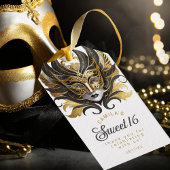 Masquerade Sweet 16 Black Gold ID1032 Geschenkanhänger
