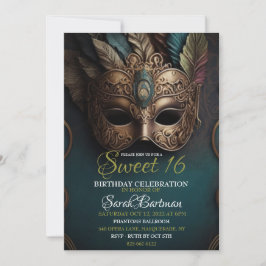 Masquerade Sweet 16 Einladung