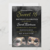 Masquerade Sweet 16 Einladungen (Vorderseite)