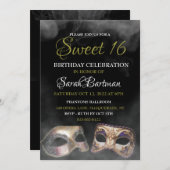 Masquerade Sweet 16 Einladungen (Vorne/Hinten)