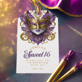 Masquerade Sweet 16 Lila Gold ID1032 Geschenkanhänger