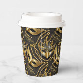 Masquerade Sweet 16 Perlen Masken Black ID1032 Pappbecher (Rechts)