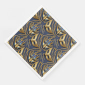 Masquerade Sweet 16 Perlen Masken Blue ID1032 Serviette (Ecke)