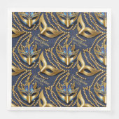 Masquerade Sweet 16 Perlen Masken Blue ID1032 Serviette (Vorderseite)