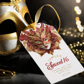 Masquerade Sweet 16 Red Gold ID1032 Geschenkanhänger