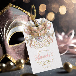 Masquerade Sweet 16 Rose Gold ID1032 Geschenkanhänger
