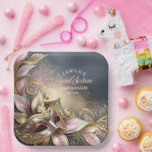 Masquerade Sweet 16 Rose Gold ID1032 Pappteller (Party)