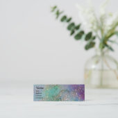 MASQUERADE, Tanz, Musik, blau, rot, rosa Mini Visitenkarte (Stehend Vorderseite)