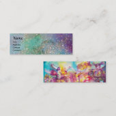 MASQUERADE, Tanz, Musik, blau, rot, rosa Mini Visitenkarte (Vorne/Hinten)