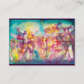 MASQUERADE / TANZEN , MUSIK lila, blau rot, rosa Visitenkarte (Rückseite)