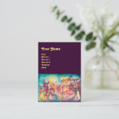 MASQUERADE / TANZEN , MUSIK lila, blau rot, rosa Visitenkarte (Stehend Vorderseite)