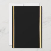 Masquerade Thema Karneval Fuchsia Goldmaske maskie Einladung (Rückseite)