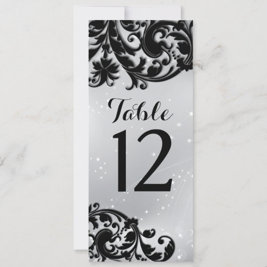 Masquerade-Tischnummer Einladung (Rückseite)