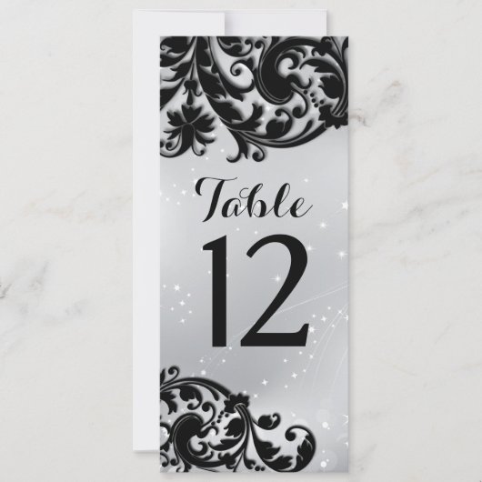 Masquerade-Tischnummer Einladung (Vorderseite)