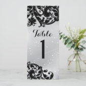 Masquerade-Tischnummer Einladung (Stehend Vorderseite)