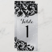 Masquerade-Tischnummer Einladung (Vorne/Hinten)