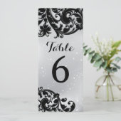 Masquerade-Tischnummer Einladung (Stehend Vorderseite)