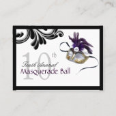 Masquerade Tischplatinenkarten Platzkarte (Rückseite)