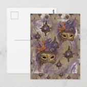 MASQUERADE VENEDIG KUNST POSTKARTE (Vorne/Hinten)