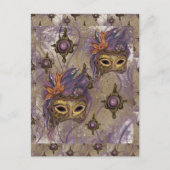 MASQUERADE VENEDIG KUNST POSTKARTE (Vorderseite)