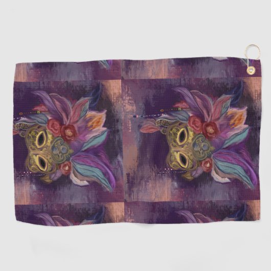 MASQUERADE VENICE ART GOLFHANDTUCH (Horizontal)