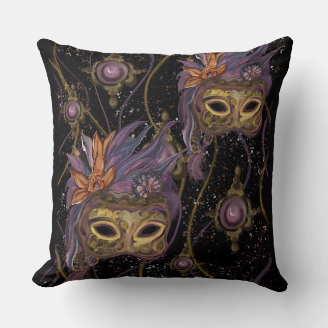 MASQUERADE VENICE ART KISSEN (Vorderseite)