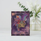 MASQUERADE VENICE ART POSTKARTE (Stehend Vorderseite)