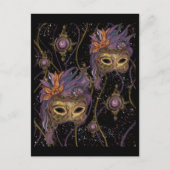 MASQUERADE VENICE ART POSTKARTE (Vorderseite)