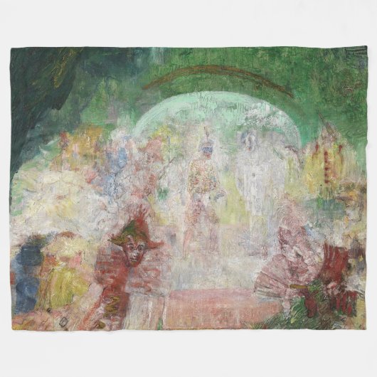 Masquerade von James Ensor (1889) Fleecedecke (Vorderseite (Horizontal))