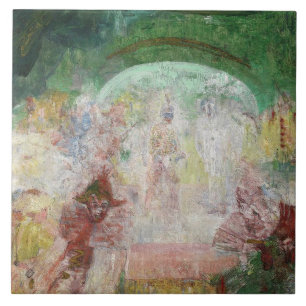 Masquerade von James Ensor (1889) Fliese