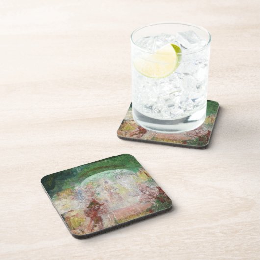 Masquerade von James Ensor (1889) Getränkeuntersetzer (Rechte Seite)