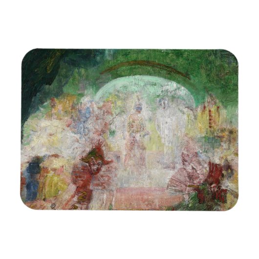 Masquerade von James Ensor (1889) Magnet (Horizontal)