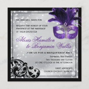 Masquerade Wedding Einladung