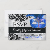 Masquerade Wedding RSVP Cards (Vorderseite)