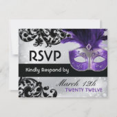 Masquerade Wedding RSVP Cards (Vorderseite)